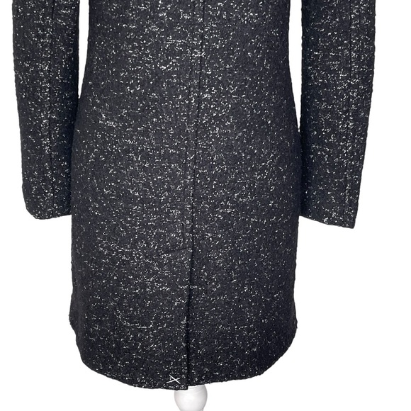 Express Wool Blend Double Breasted Coat Women’s Size S Black White Fall Winter - Picture 6 of 8